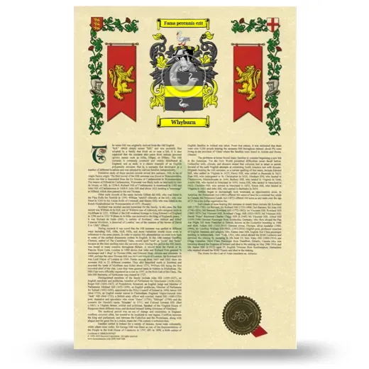 Whyburn Armorial History with Coat of Arms