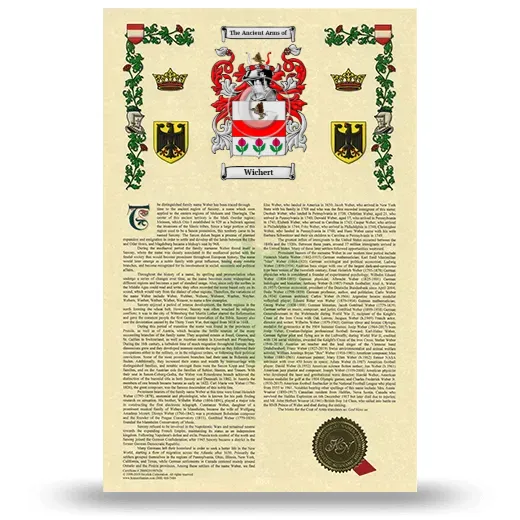 Wichert Armorial History with Coat of Arms