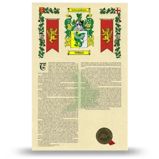 Wilkind Armorial History with Coat of Arms