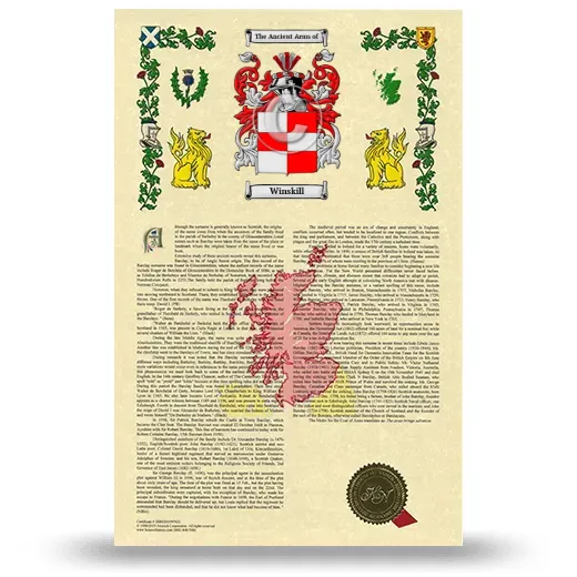 Winskill Armorial History with Coat of Arms