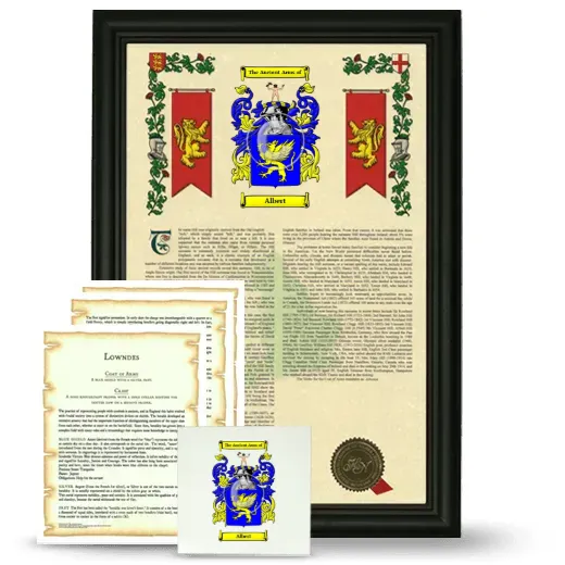Albert Framed Armorial, Symbolism and Large Tile - Black
