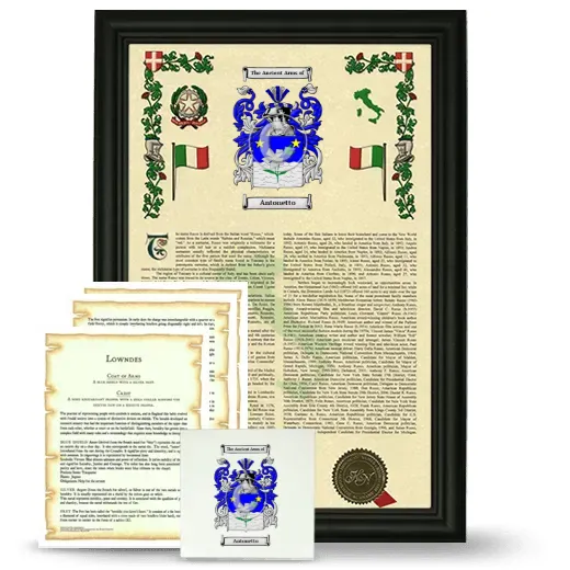 Antonetto Framed Armorial, Symbolism and Large Tile - Black
