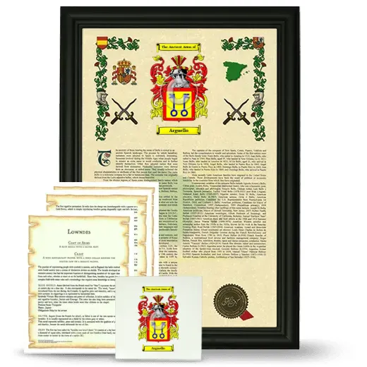 Arguello Framed Armorial, Symbolism and Large Tile - Black