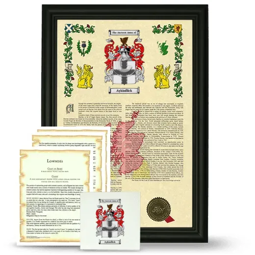 Aykinflick Framed Armorial, Symbolism and Large Tile - Black