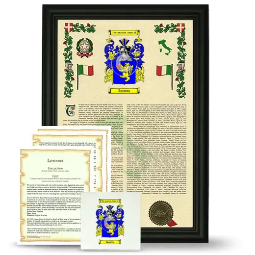 Baratta Framed Armorial, Symbolism and Large Tile - Black