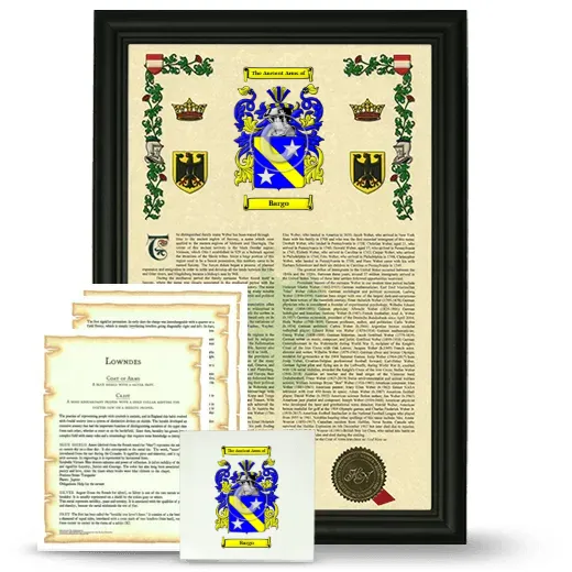 Bargo Framed Armorial, Symbolism and Large Tile - Black