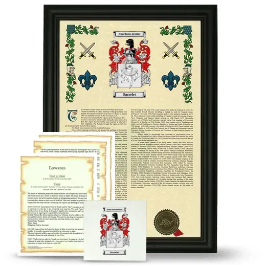 Barrelet Framed Armorial, Symbolism and Large Tile - Black