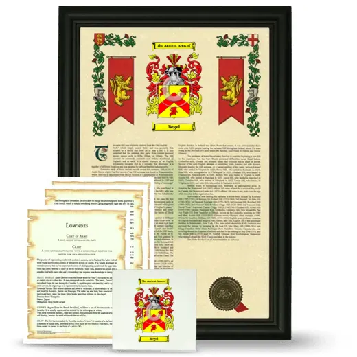 Begel Framed Armorial, Symbolism and Large Tile - Black