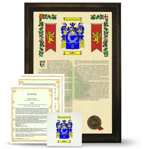 Belliss Framed Armorial, Symbolism and Large Tile - Brown