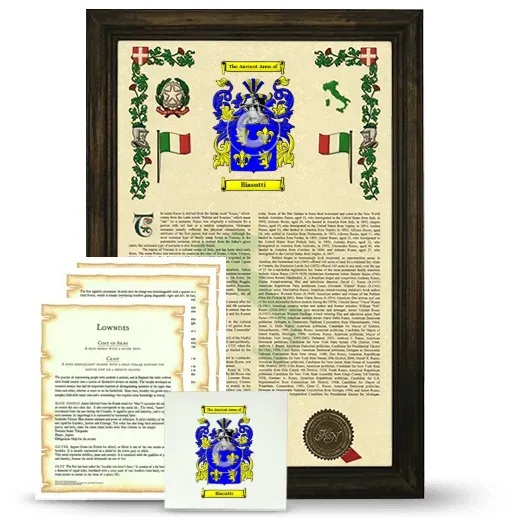 Biasutti Framed Armorial, Symbolism and Large Tile - Brown