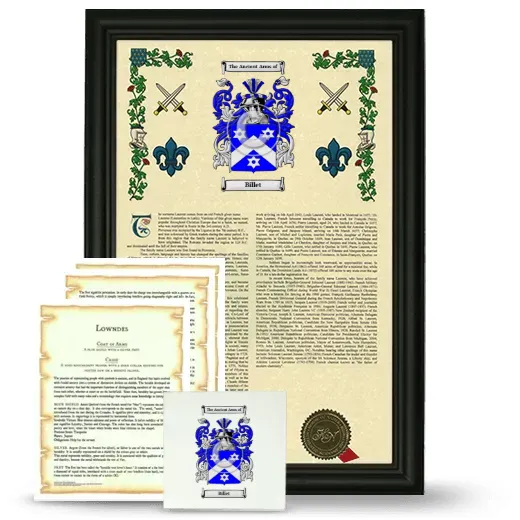 Billet Framed Armorial, Symbolism and Large Tile - Black