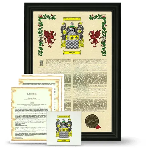 Binyon Framed Armorial, Symbolism and Large Tile - Black