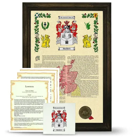 Blackitch Framed Armorial, Symbolism and Large Tile - Brown