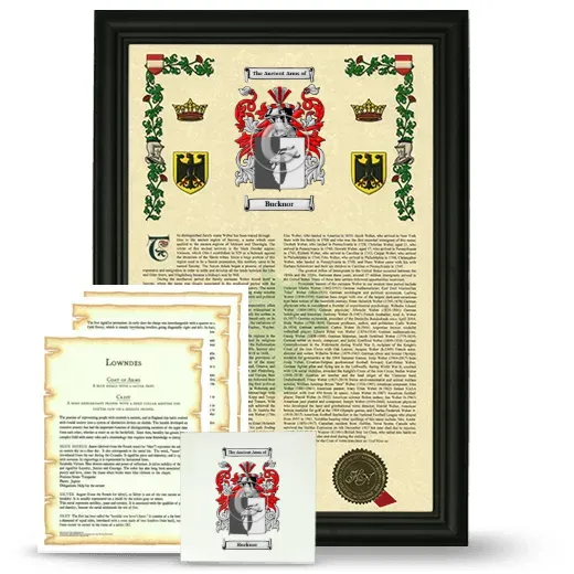 Bucknor Framed Armorial, Symbolism and Large Tile - Black
