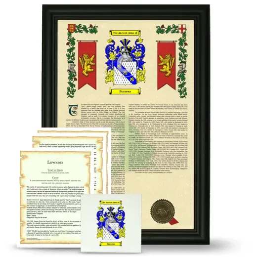 Burress Framed Armorial, Symbolism and Large Tile - Black