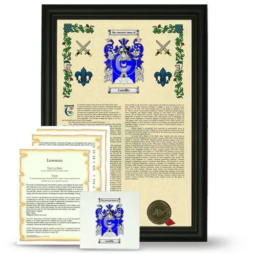 Castillo Framed Armorial, Symbolism and Large Tile - Black