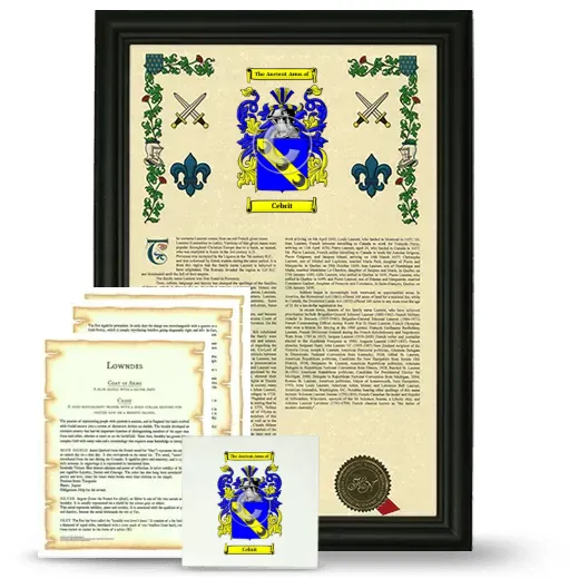 Cebrit Framed Armorial, Symbolism and Large Tile - Black