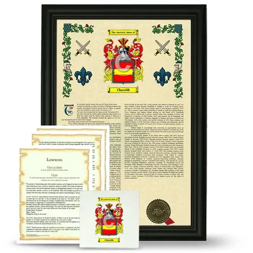 Chambb Framed Armorial, Symbolism and Large Tile - Black