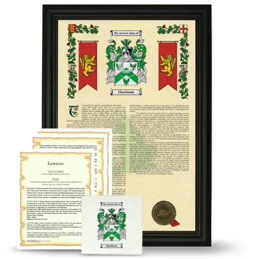 Charleson Framed Armorial, Symbolism and Large Tile - Black