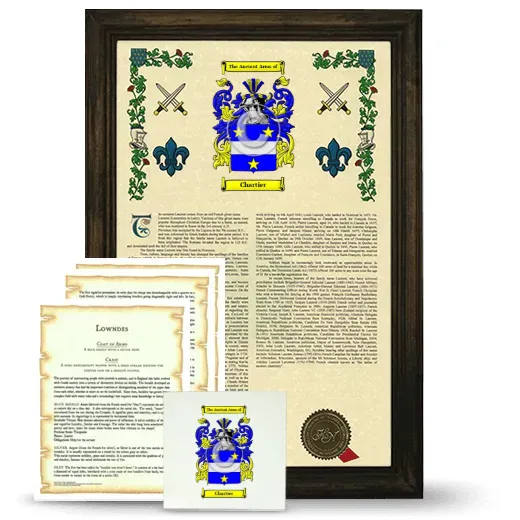 Chartier Framed Armorial, Symbolism and Large Tile - Brown