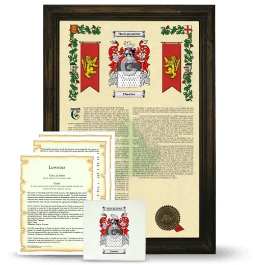 Chester Framed Armorial, Symbolism and Large Tile - Brown