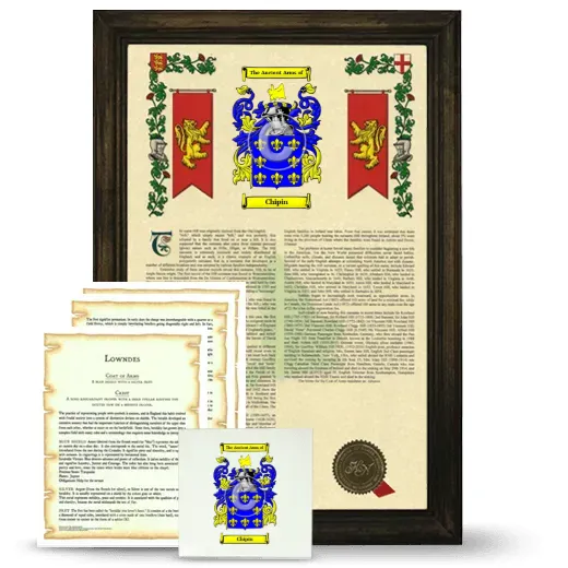 Chipin Framed Armorial, Symbolism and Large Tile - Brown