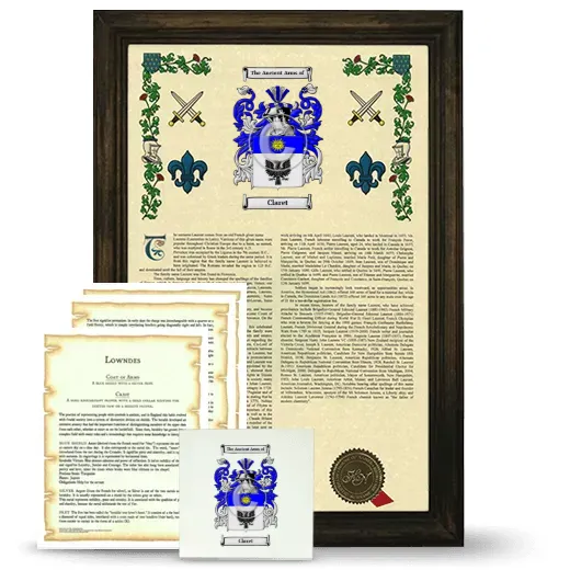 Claret Framed Armorial, Symbolism and Large Tile - Brown