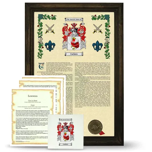 Cochete Framed Armorial, Symbolism and Large Tile - Brown