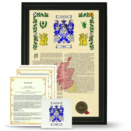 Colom Framed Armorial, Symbolism and Large Tile - Black