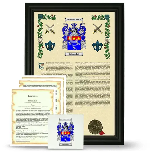 Coloumbet Framed Armorial, Symbolism and Large Tile - Black