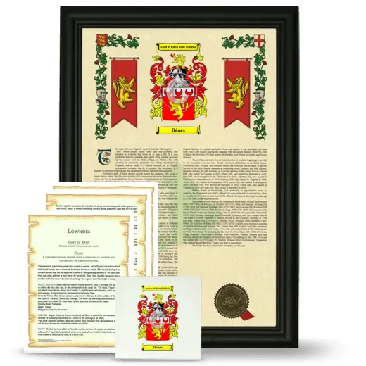 Dénes Framed Armorial, Symbolism and Large Tile - Black