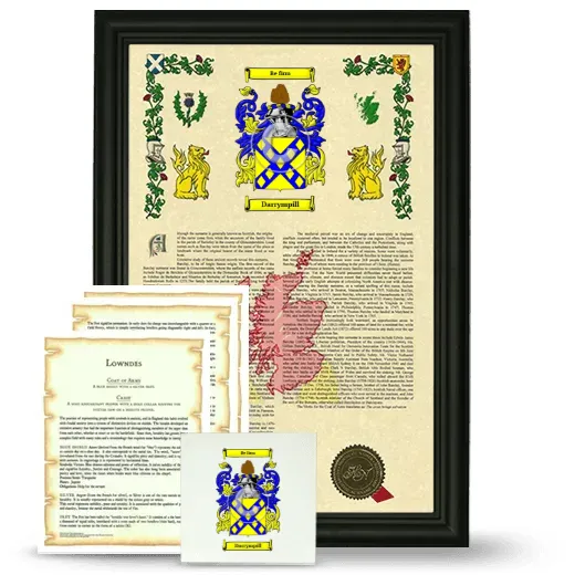 Darrympill Framed Armorial, Symbolism and Large Tile - Black