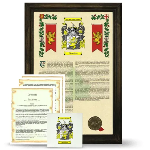 Dismukes Framed Armorial, Symbolism and Large Tile - Brown