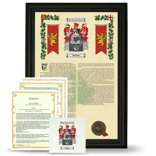 Dottine Framed Armorial, Symbolism and Large Tile - Black