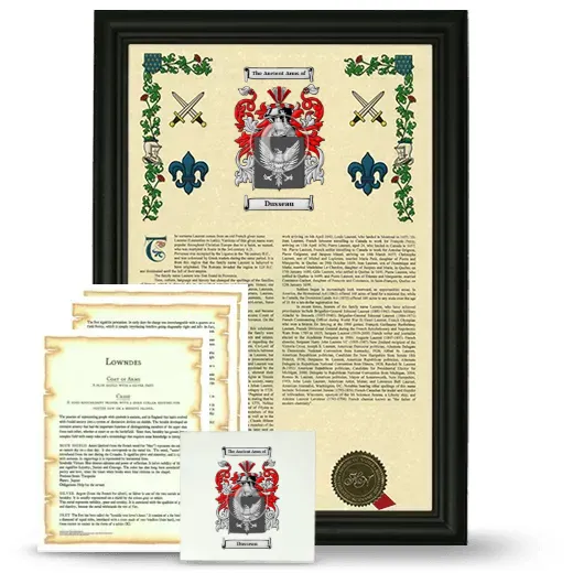 Dusseau Framed Armorial, Symbolism and Large Tile - Black