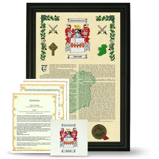 Dymond Framed Armorial, Symbolism and Large Tile - Black
