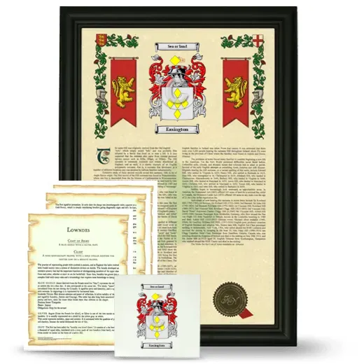 Easington Framed Armorial, Symbolism and Large Tile - Black