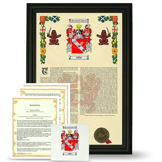 Eddie Framed Armorial, Symbolism and Large Tile - Black