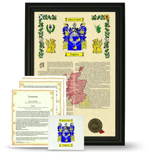 Fergeson Framed Armorial, Symbolism and Large Tile - Black