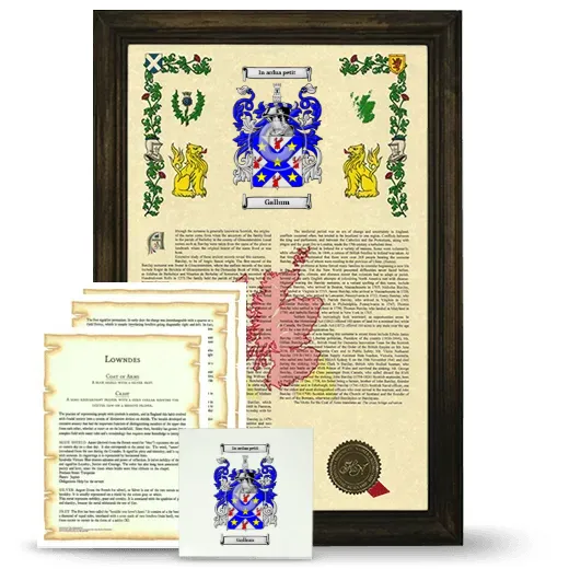 Gallum Framed Armorial, Symbolism and Large Tile - Brown