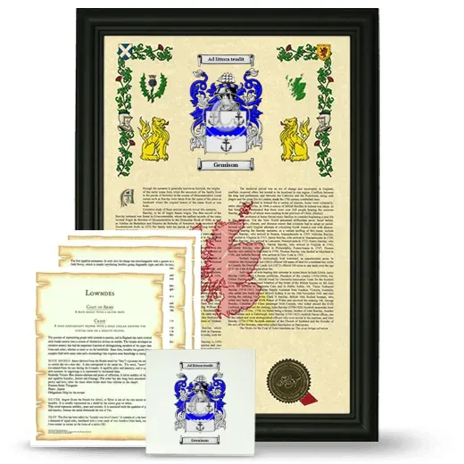 Gemison Framed Armorial, Symbolism and Large Tile - Black