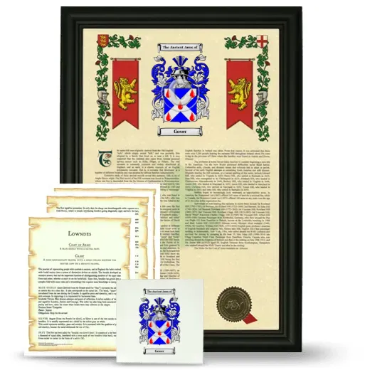 Gover Framed Armorial, Symbolism and Large Tile - Black