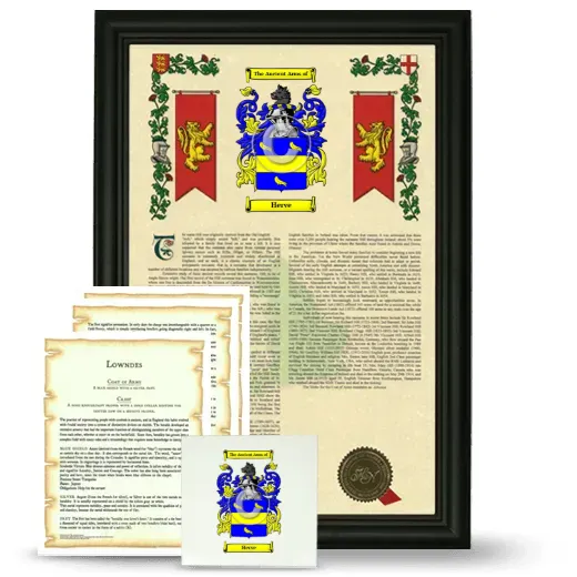 Herve Framed Armorial, Symbolism and Large Tile - Black
