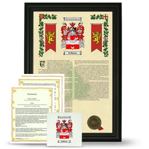 Holloway Framed Armorial, Symbolism and Large Tile - Black