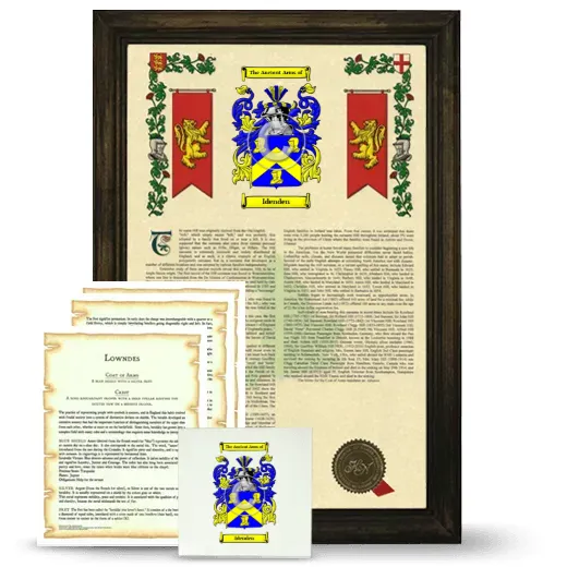 Idenden Framed Armorial, Symbolism and Large Tile - Brown