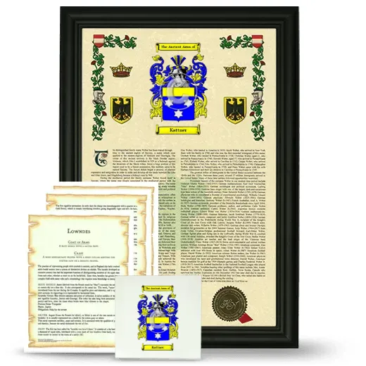 Kattner Framed Armorial, Symbolism and Large Tile - Black