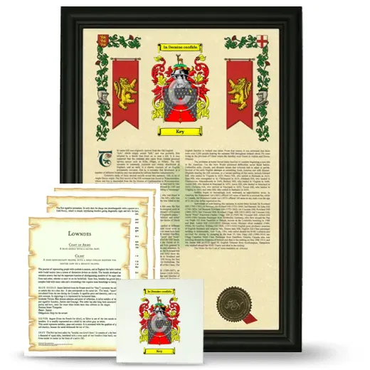 Key Framed Armorial, Symbolism and Large Tile - Black