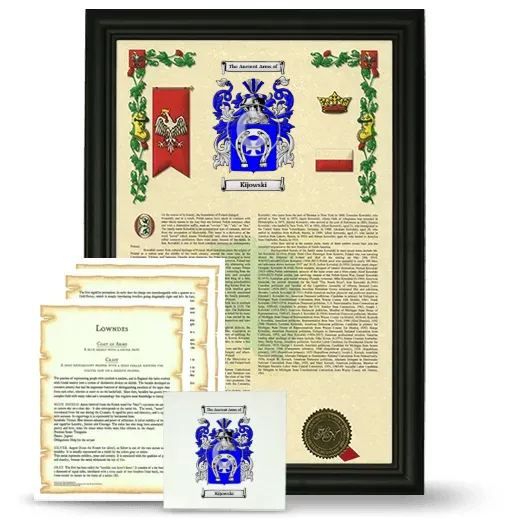 Kijowski Framed Armorial, Symbolism and Large Tile - Black