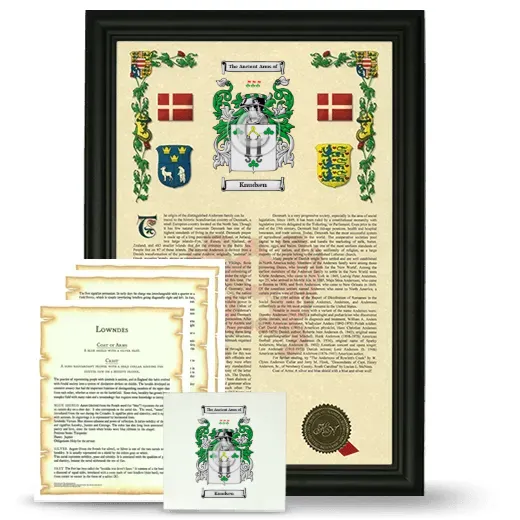 Knudsen Framed Armorial, Symbolism and Large Tile - Black