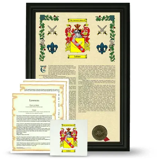 Labarr Framed Armorial, Symbolism and Large Tile - Black